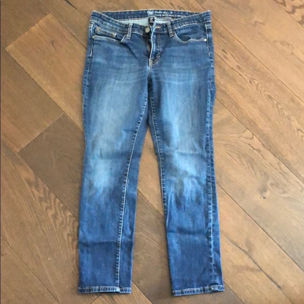 Gap skinny roll up jeans